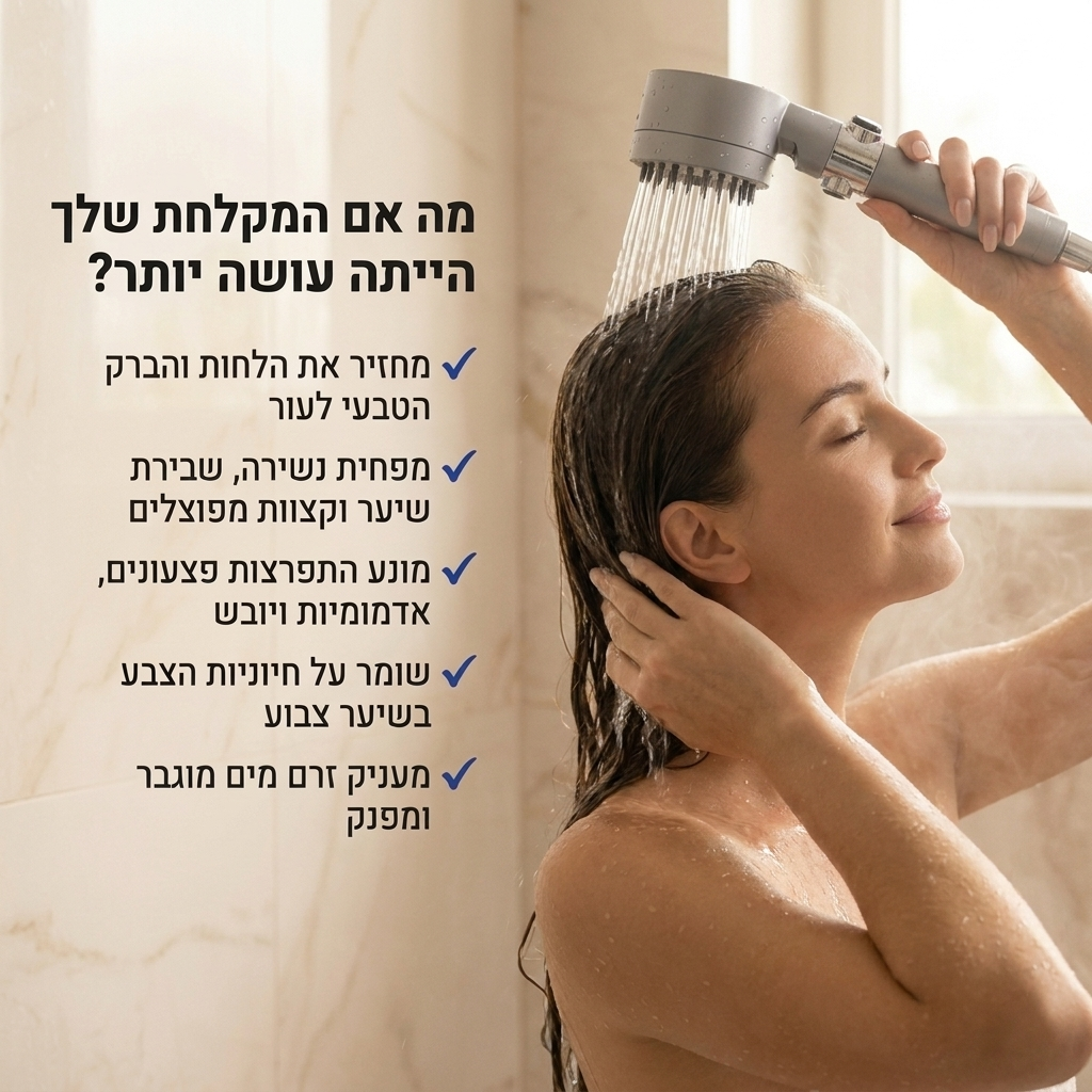TrueFlow - ראש המקלחת שמוציא את הכלור והאבנית מהמים שלך