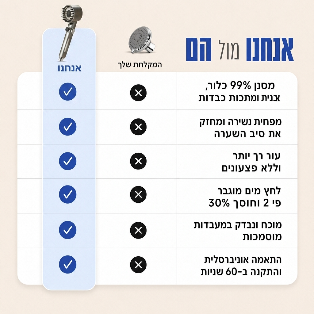 TrueFlow - ראש המקלחת שמוציא את הכלור והאבנית מהמים שלך